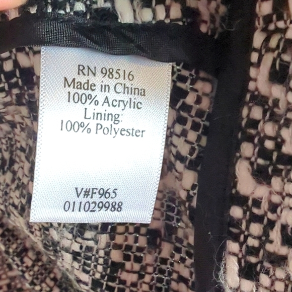 Coldwater Creek Black and White Tweed Jacket Size 10 - Picture 7 of 8